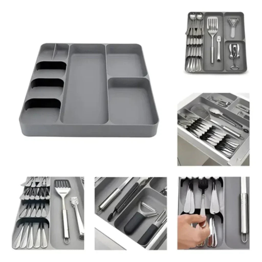 Organizador de Cubiertos 39x40 cm para Cajón de Cocina