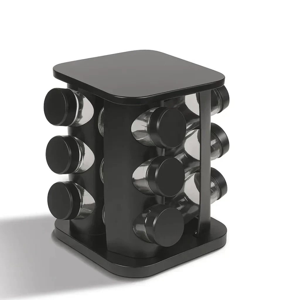 Estante Giratorio para Especias con 12 Frascos | Organización de Cocina